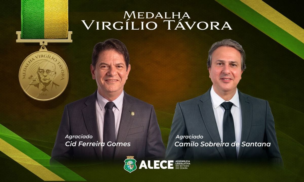 ALECE homenageia Cid Gomes e Camilo Santana